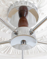 Ribbed Walnut Ceiling Lamp