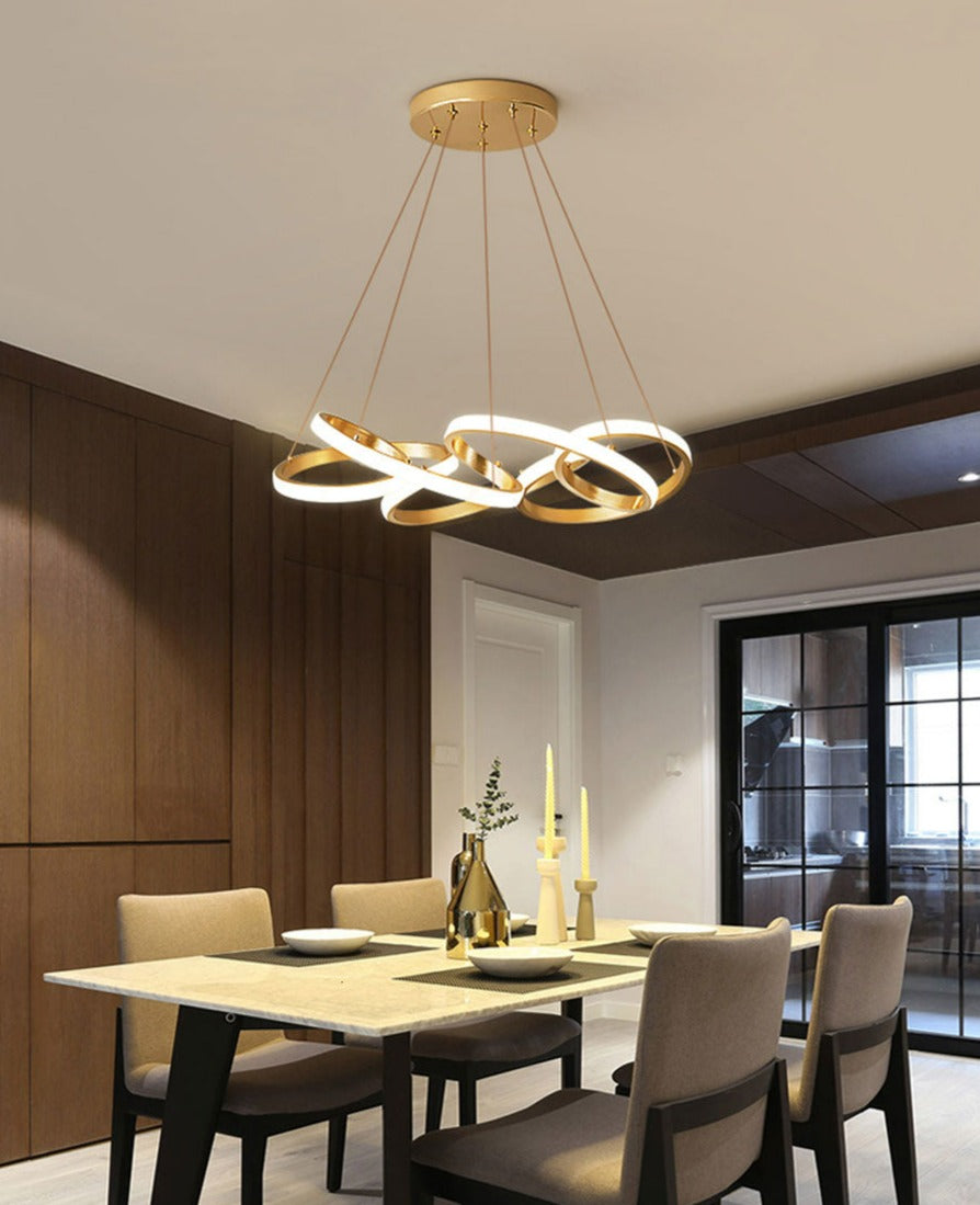 Modern LED Ribbon Chandelier