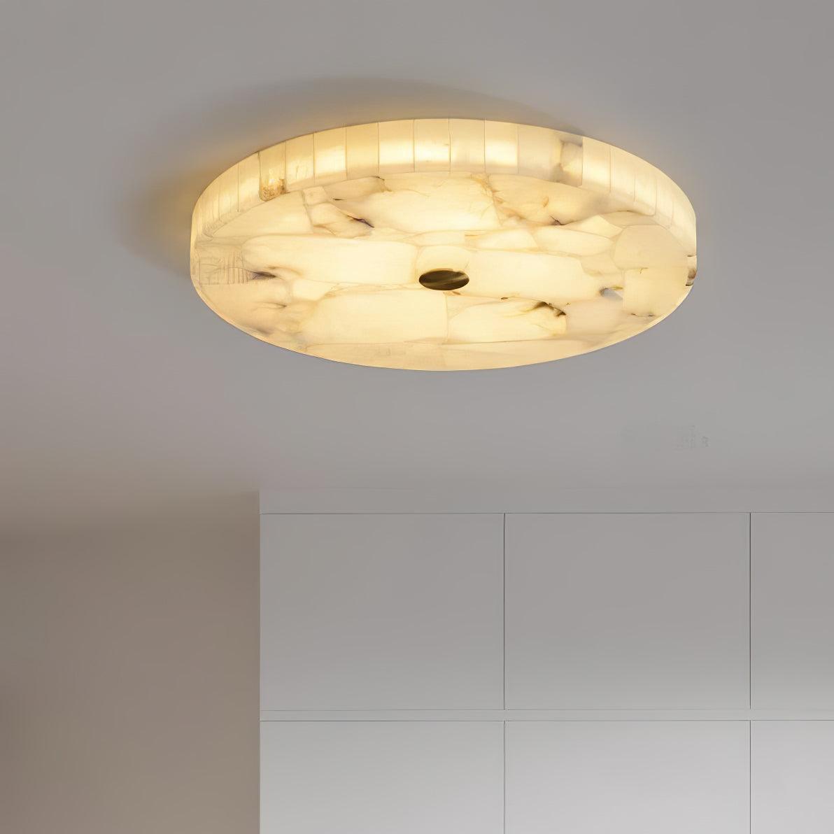 Round Alabaster Ceiling Lamp