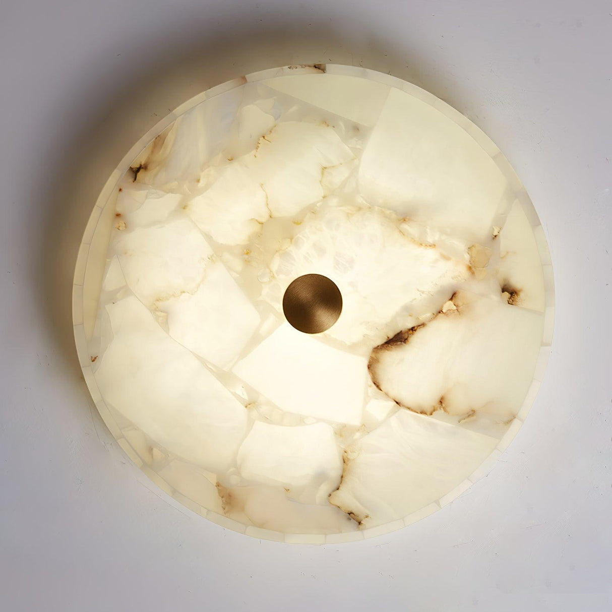 Round Alabaster Ceiling Lamp