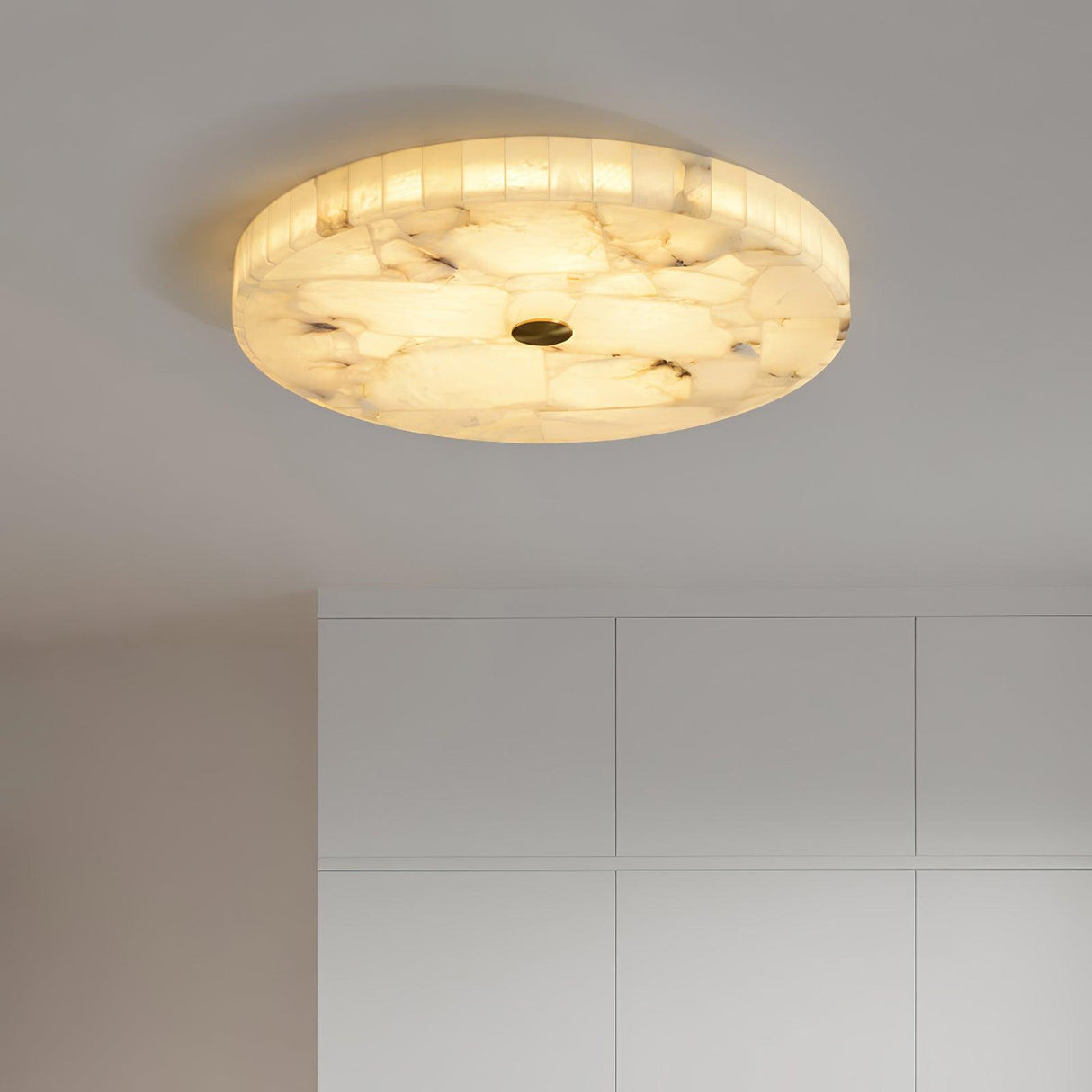 Round Alabaster Ceiling Lamp