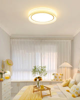 Round Pleated Ceiling Lamp