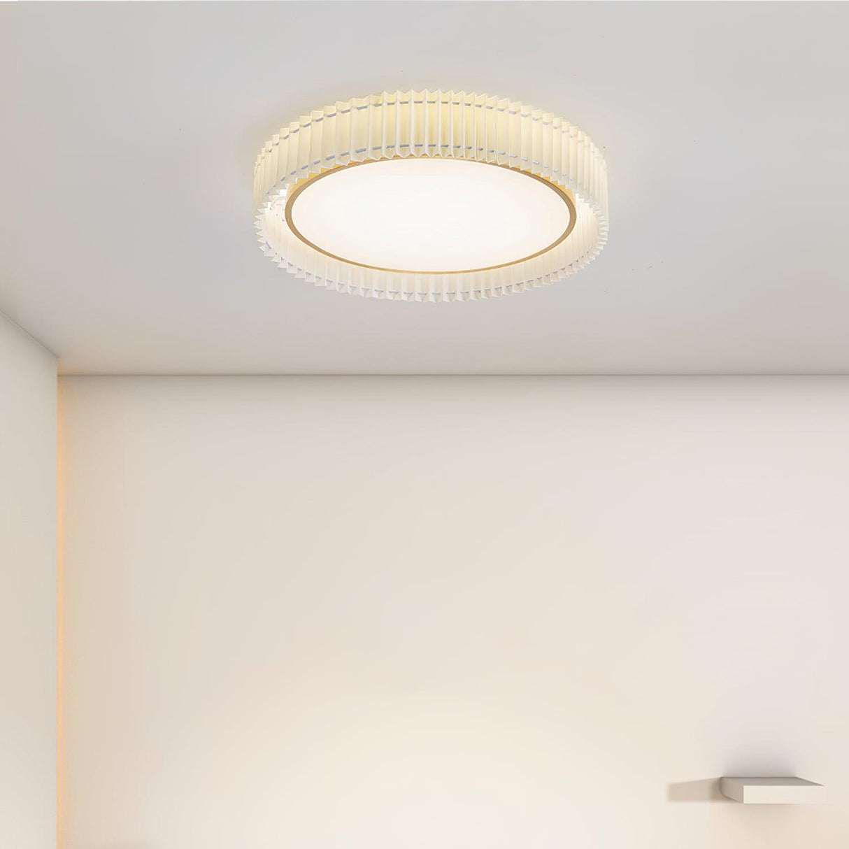 Round Pleated Ceiling Lamp