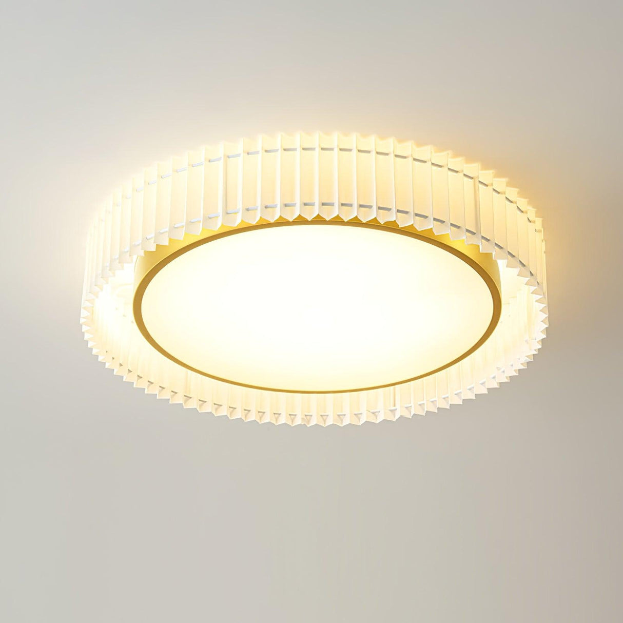 Round Pleated Ceiling Lamp