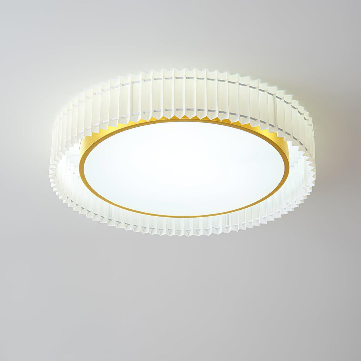 Round Pleated Ceiling Lamp