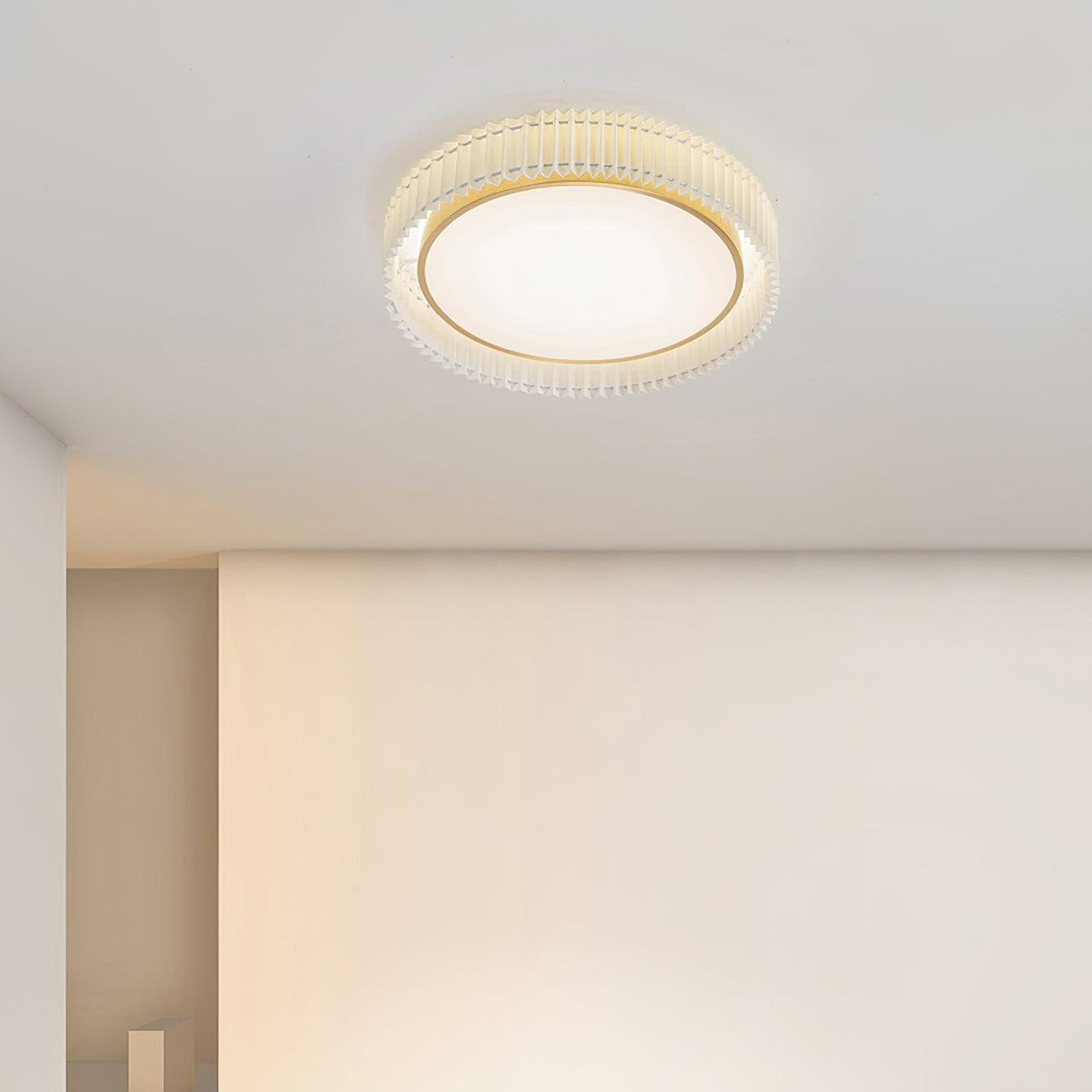 Round Pleated Ceiling Lamp