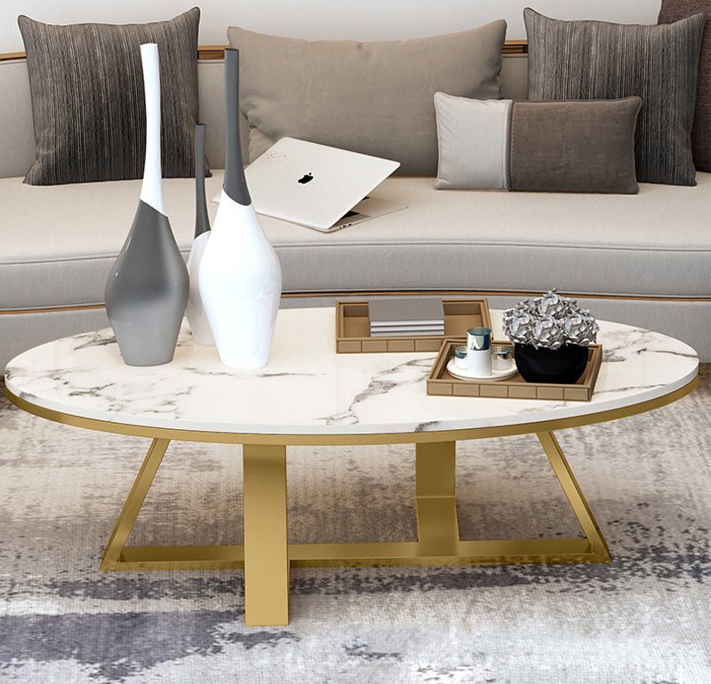 Gold/Black/White/Grey Marble Nordic Coffee Table For Living Room