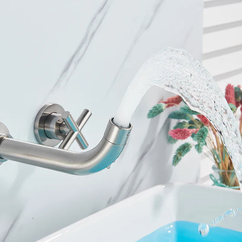 Retro Two-Handle Wall Mounted Faucet