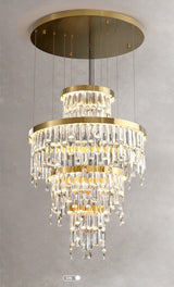 Sospel | Aristocratic Gold Ring Large Crystal Chandelier