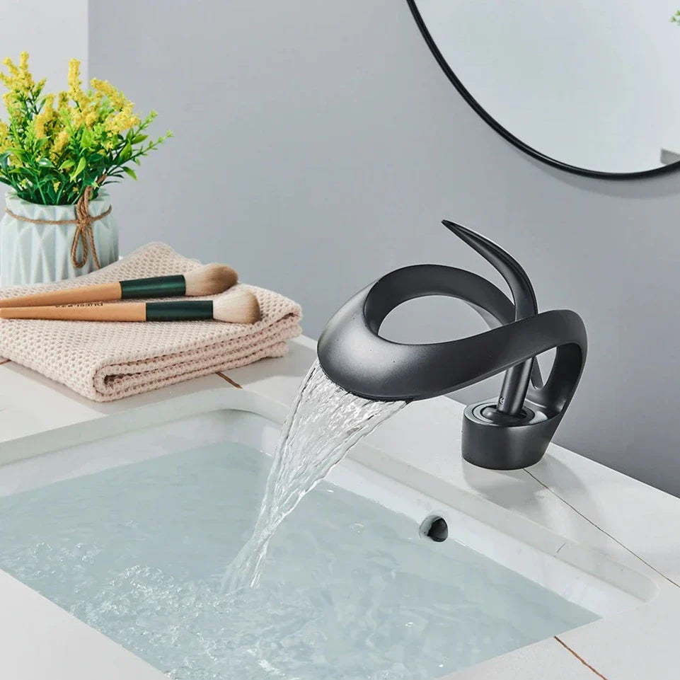 Zina - Modern Curved Bathroom Faucet