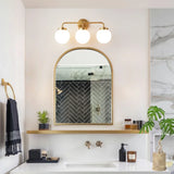 Modern Three-Bulb Frosted Glass Vanity Light