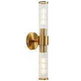 Two-Bulb Fluted Glass Wall/Vanity Sconce