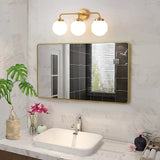 Modern Three-Bulb Frosted Glass Vanity Light