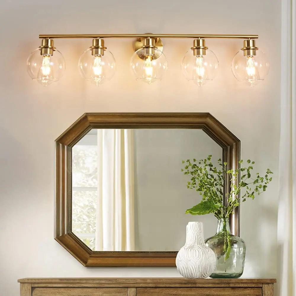 Multi-Bulb Glass Globe Vanity Light