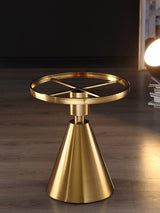 Gold/White/Black Round Small Modern Coffee Table For Living Room