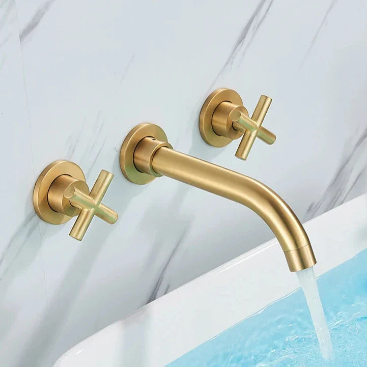 Retro Two-Handle Wall Mounted Faucet