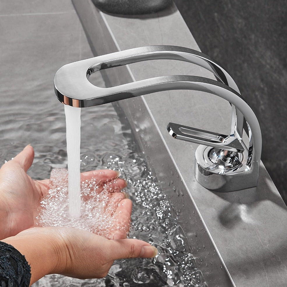 Oliver - Curved Dual-Channel Modern Bathroom Faucet