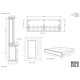 NovaSolo Provence Cabinet with Hutch White BCA595