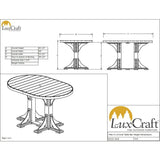 LuxCraft 4' x 6' Bar Height Poly Oval Table