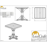 LuxCraft 41" Bar Height Poly Square Table