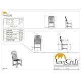 LuxCraft Adirondack Dining Height Poly Side Chair