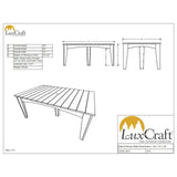 LuxCraft Poly Island Dining Table (44" x 72" Rectangular)