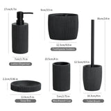 Cadiz Black Ribbed Luxury Bathroom Accessories