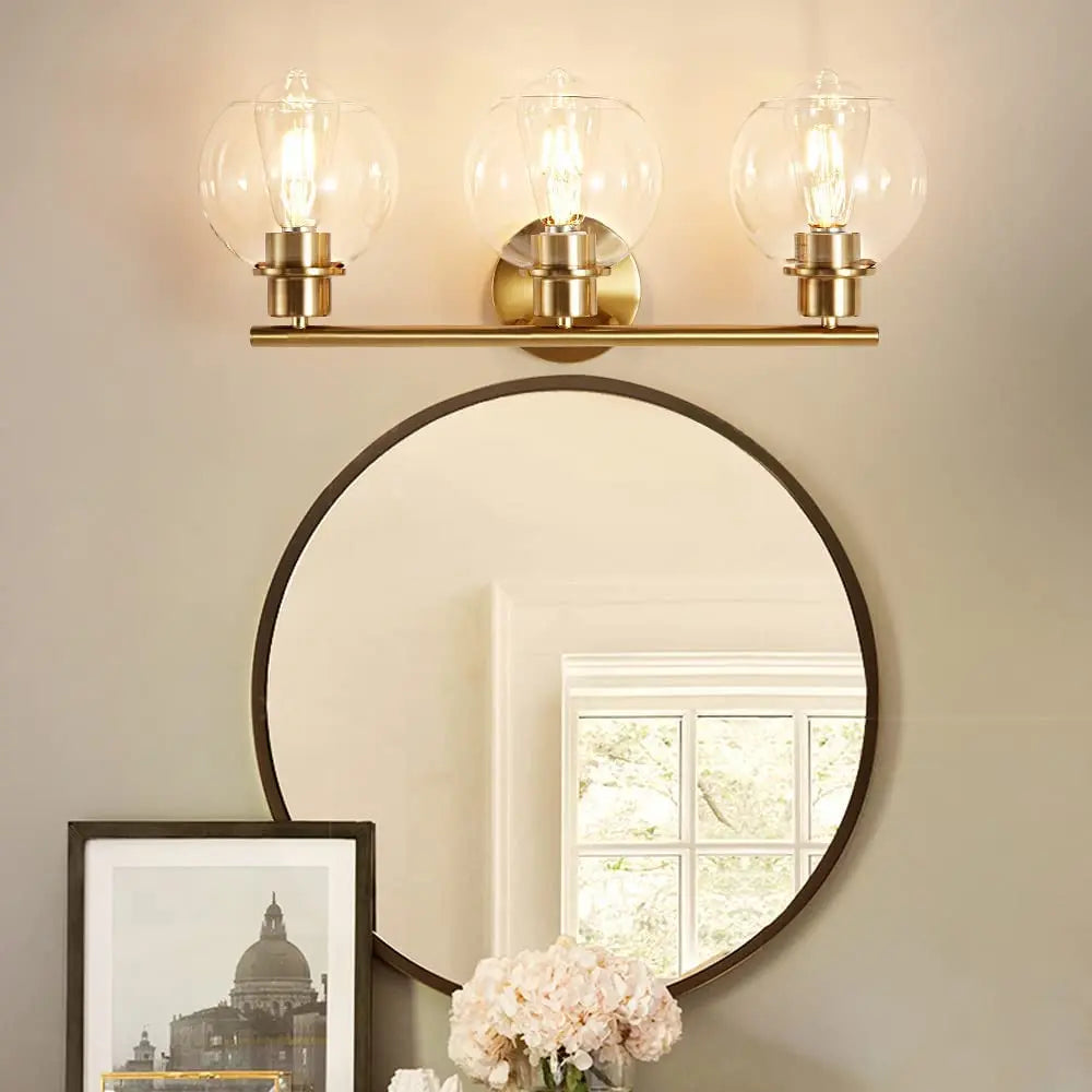 Multi-Bulb Glass Globe Vanity Light