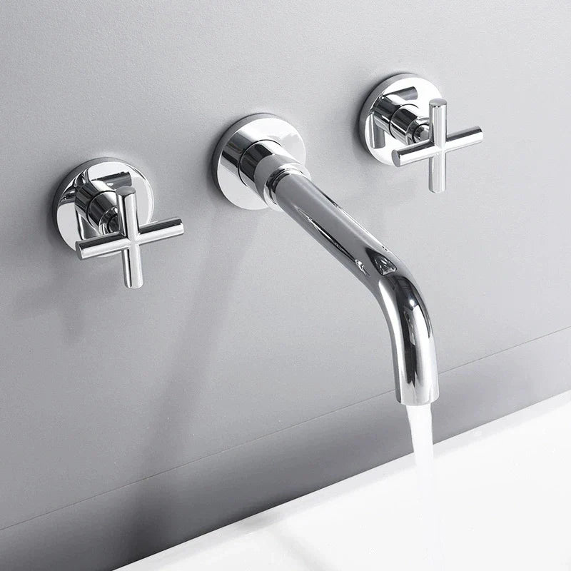 Retro Two-Handle Wall Mounted Faucet