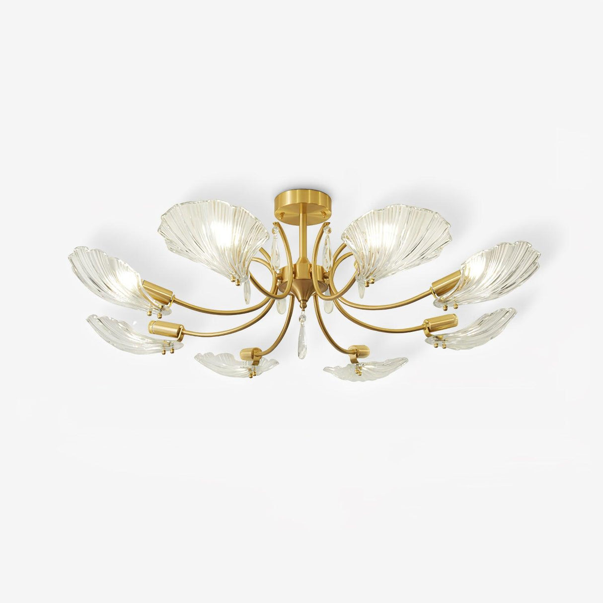 Shell Brass Ceiling Lamp