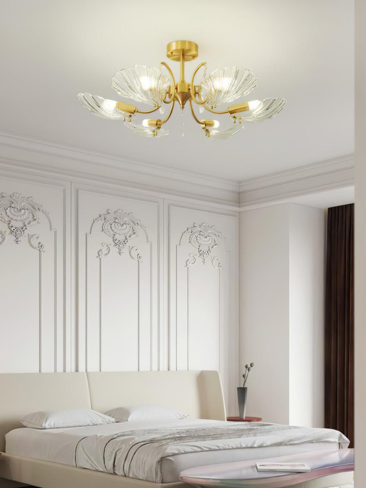 Shell Brass Ceiling Lamp