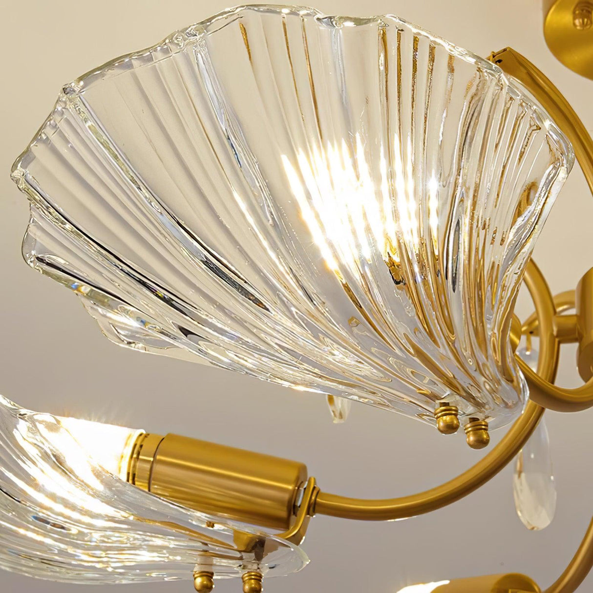 Shell Brass Ceiling Lamp