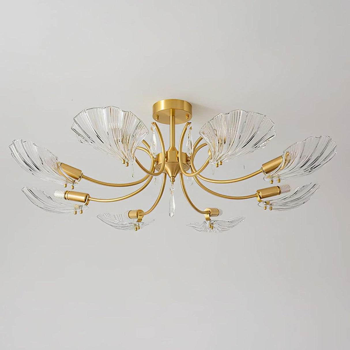 Shell Brass Ceiling Lamp