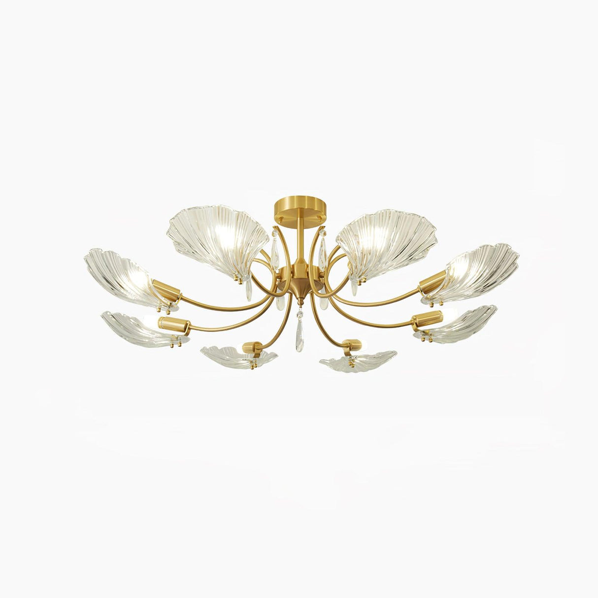 Shell Brass Ceiling Lamp