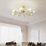 Shell Brass Ceiling Lamp