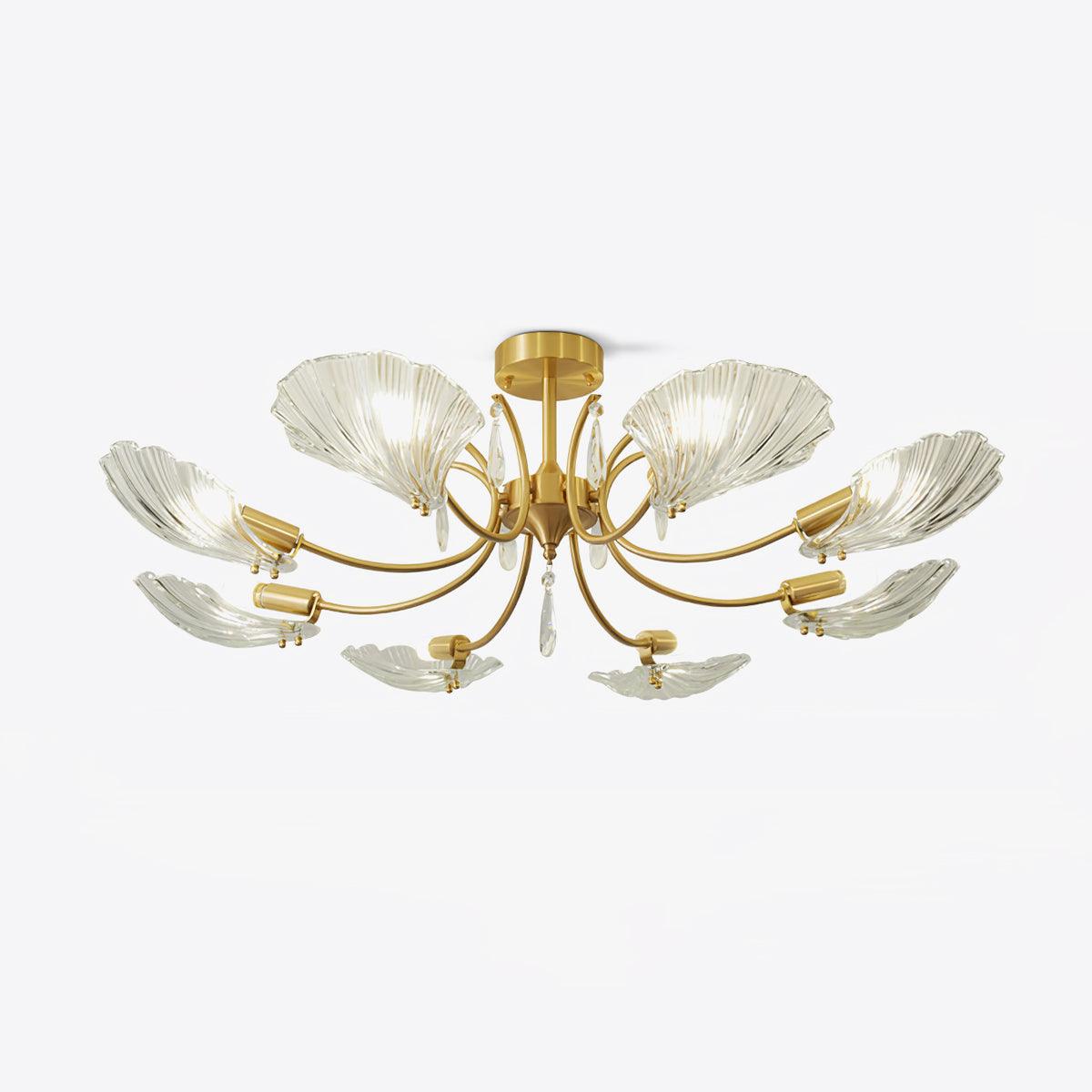 Shell Brass Ceiling Lamp