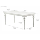 NovaSolo Provence 71"" Dining Table White T777