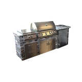 Tru Innovative 8ft B28011101C Traditional LTE Grill Island with Countertop Overhang Cut