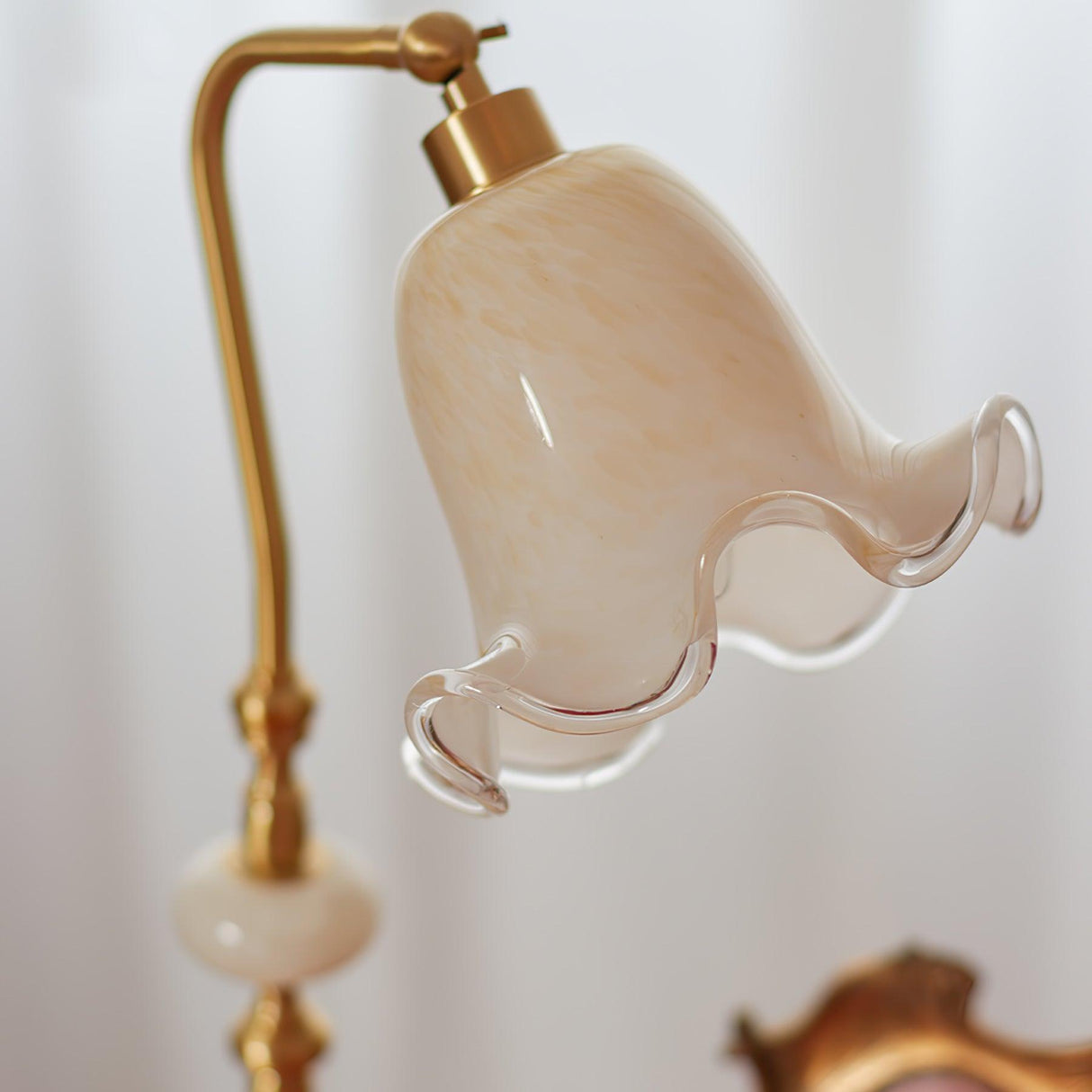 Tulip Brass Table Lamp