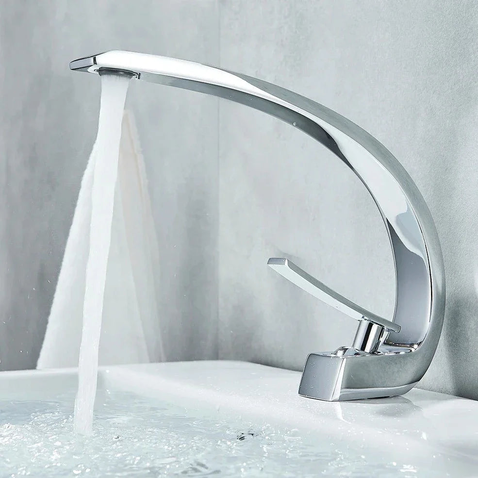 Modern Curved Bathroom Faucet