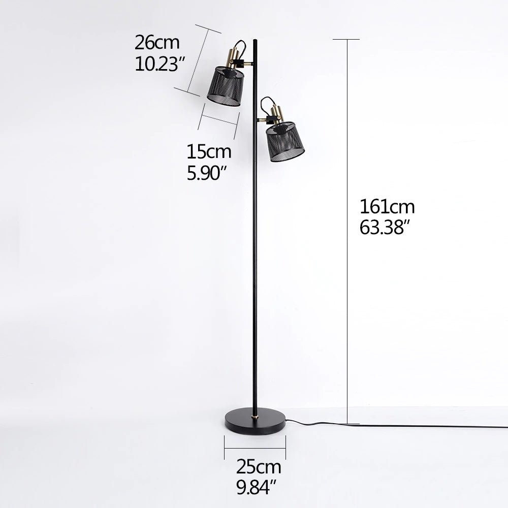 Goldau | Modern LED Adjustable Double Head Floor Lamp