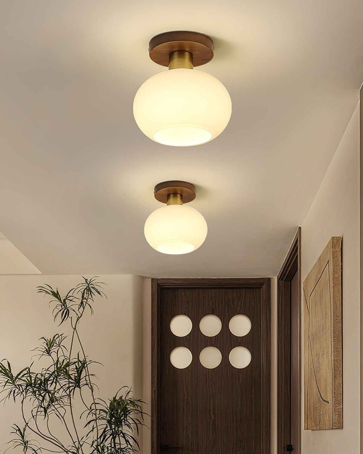 White Shell Ceiling Lamp