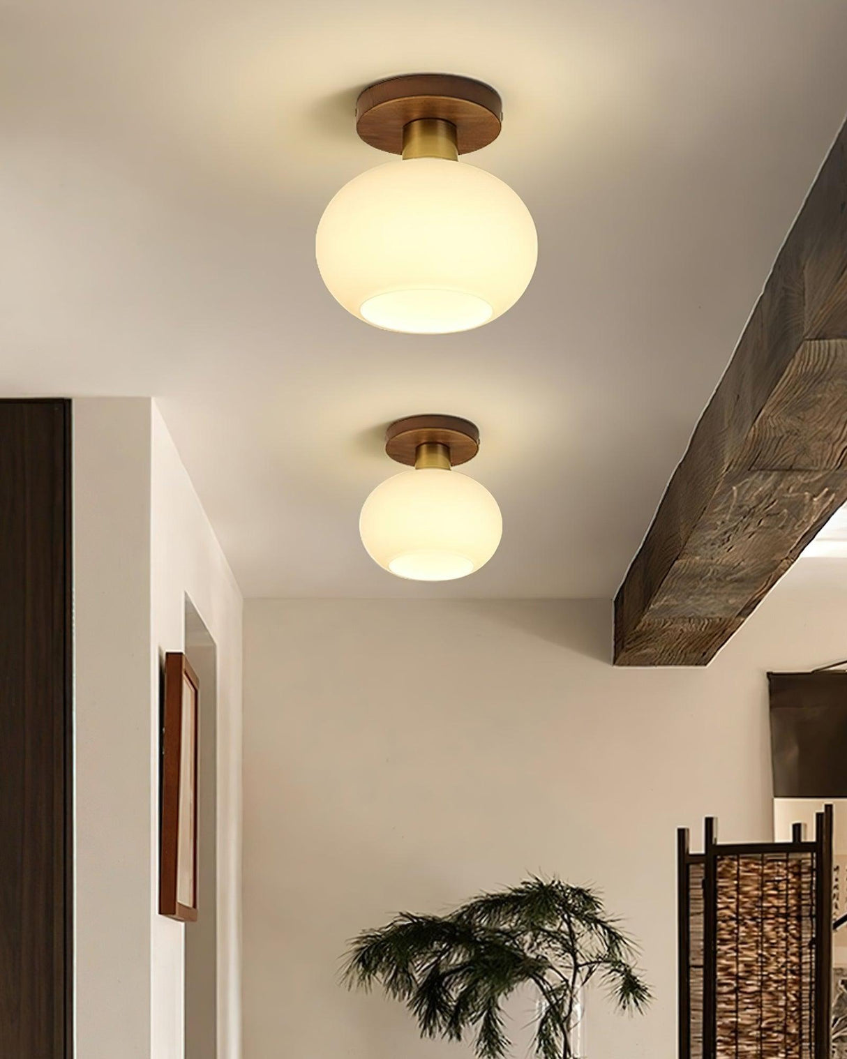 White Shell Ceiling Lamp