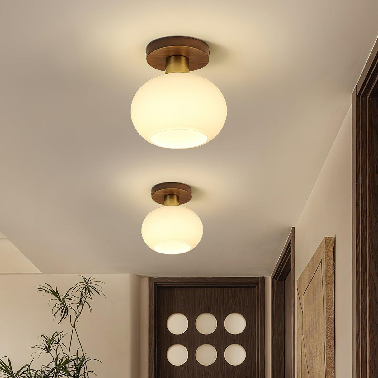 White Shell Ceiling Lamp