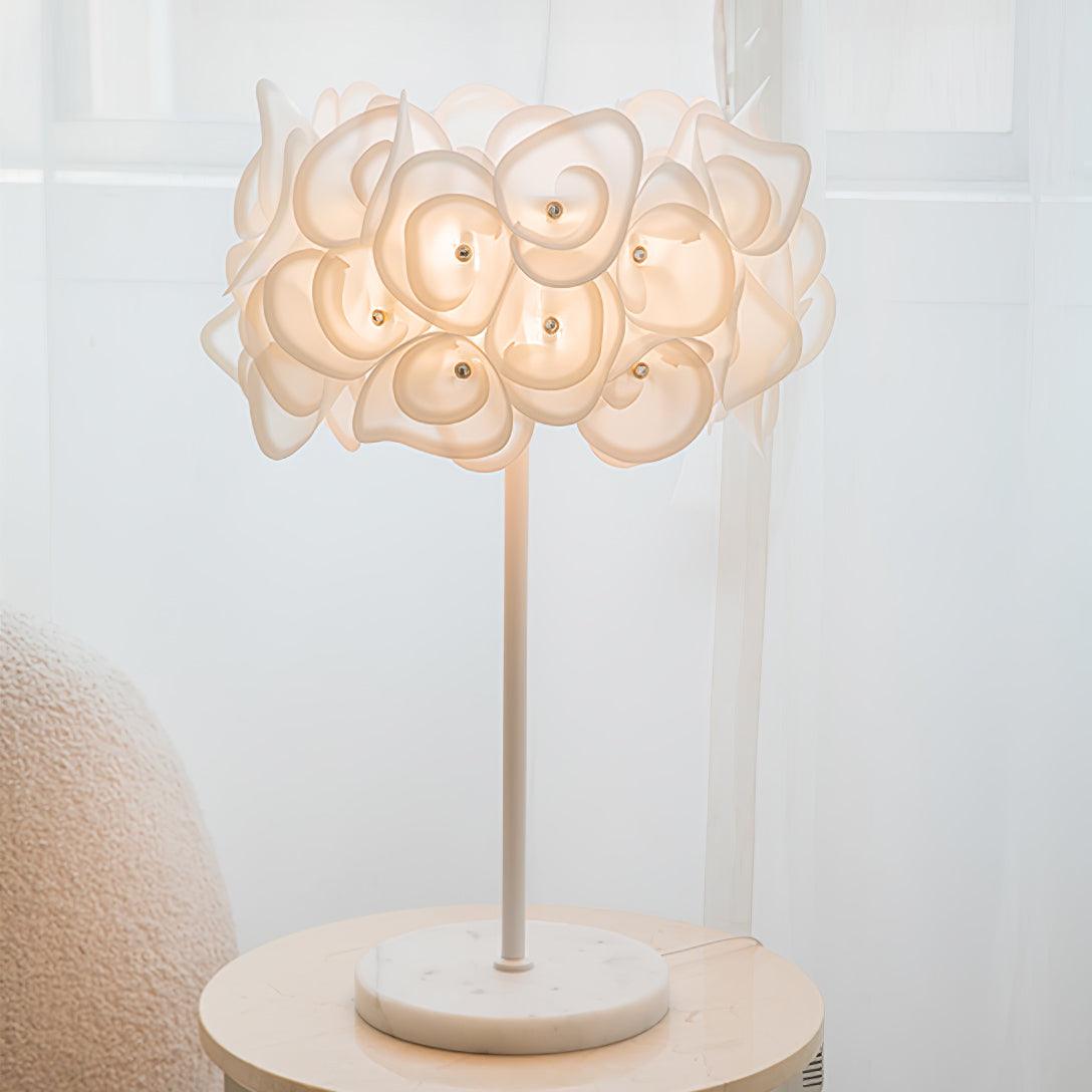 White Flower Table Lamp