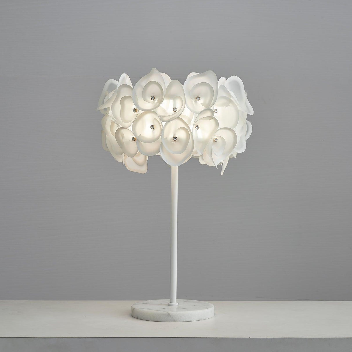 White Flower Table Lamp