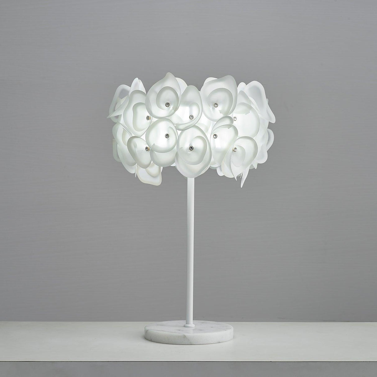 White Flower Table Lamp