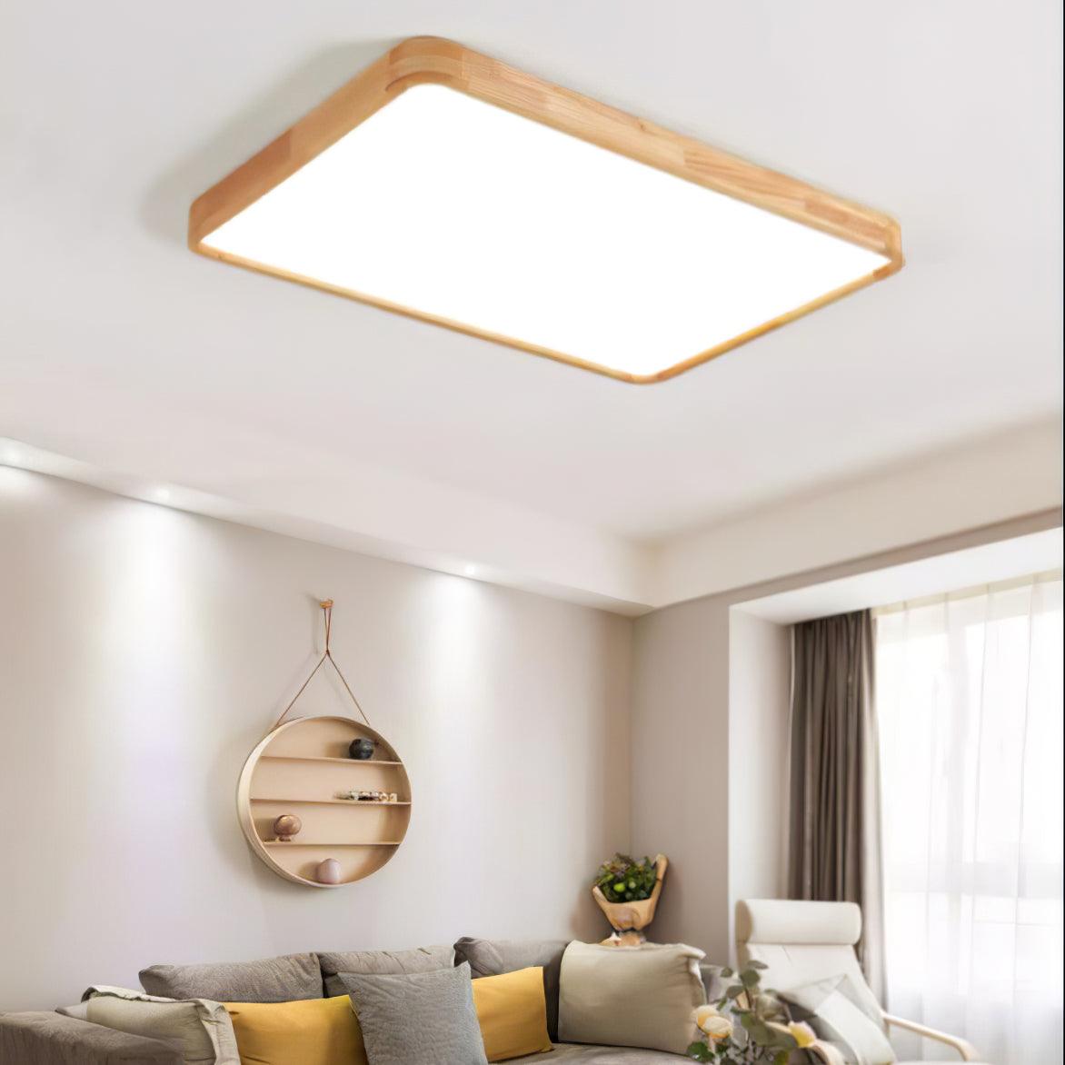 Geometric Wooden Ceiling Light