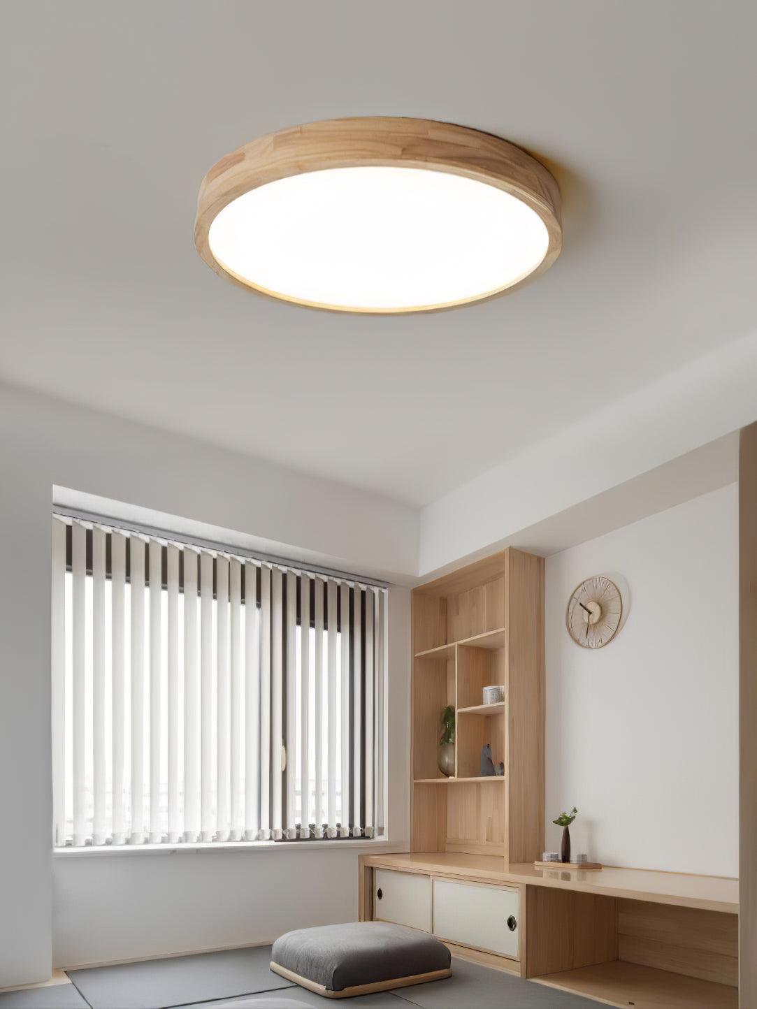 Geometric Wooden Ceiling Light