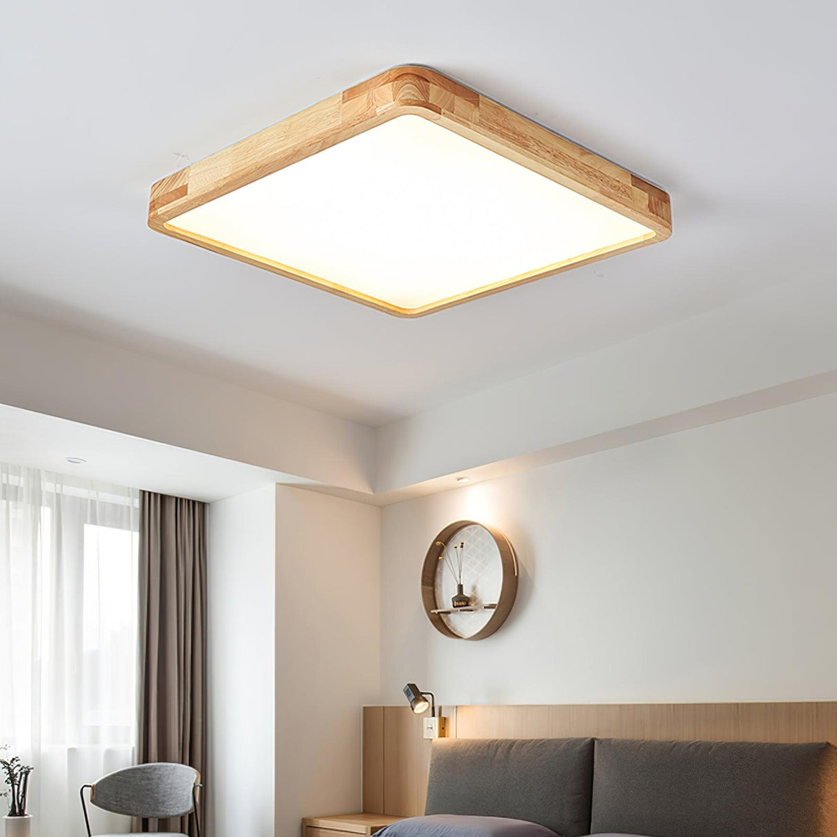 Geometric Wooden Ceiling Light